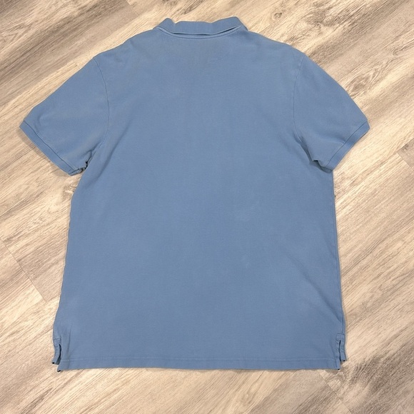 American Eagle Men's Super Soft Standard Fit Light Blue Pique SS Polo Shirt XXL - Picture 3 of 7